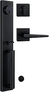 TMC Iron Black Front Double Door Handleset (KEYED HANDLESET)
