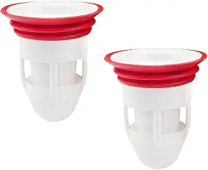 2PCS Rubber Anti-Odor Drain Shower Waste Drain Anti-Clogging Sewer Drain Core for Bathroom (2 White)