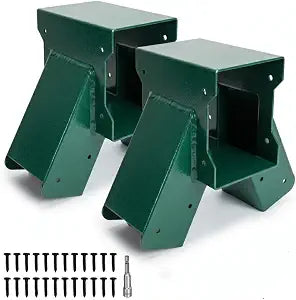 A-Frame Swing Set Bracket Kit, 2-Piece Wood Swing Hardware for Outdoor Playground, Backyard Play Set Accessories with Complete Mounting Components