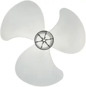VOSAREA Plastic Fan Blades Replacement, 3 Leaves Replacement Fan Blades with Nut Cover for 16 Inch Household Standing Pedestal and Table Style (13.76 Inch)