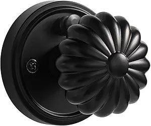 Black Privacy Door Knob, Interior Door Handle Bathroom Bedroom Black Doorknobs, Aluminium Alloy Knob, 1 Pack