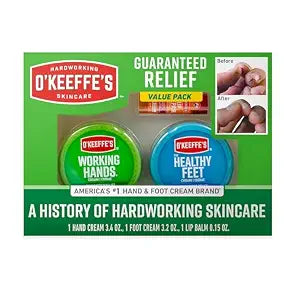 O'Keeffe's Giftbox, Lip Repair with Cherry, Working Hands, Healthy Feet
