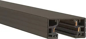 WAC Lighting, H Track 6FT Single Circuit 120V with 2 Endcaps in Dark Bronze