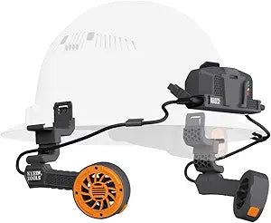Klein Tools 60523 Dual Cooling Fan for Hard Hats and Safety Helmets, Lightweight, USB-C Rechargeable Fan, Cools Head, Neck, and Face