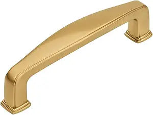 Cosmas 10 Pack 4390GC Gold Champagne Modern Cabinet Hardware Handle Pull - 3-1/2" Inch (89mm) Hole Centers