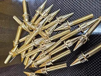 M7x32mm 12-Point Wheel Bolts  Multiple Colors & Quantities | 2 & 3-Piece Split Rim Hardware | Fits Style 5 RC090, Style 19 RT107 & More (136, Gold, Spiked)