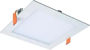 HALO HLB 6 in Square Canless Ultra-Thin LED Recessed Lighting Wafer Light, 900 Lumens, 5 Selectable Color Temperatures 2700K-5000K, Wet Rated, Energy Star Certified for Ceiling and Shower