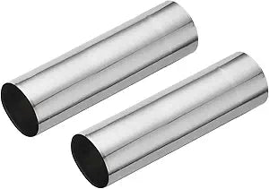 PATIKIL 8x30cm Stove Pipe, 2Pcs Stainless Steel Thickened Lengthen Straight Tent Stove Chimney Pipe Flue Extension for Camping Stove Vent Water Heater Smoke Exhaust
