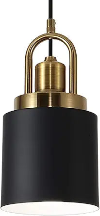 Modern Cylindrical Chandelier Black Hanging Light, Diameter 5.11 "for Kitchen Island, Kitchen Sink, Dining Room, Bedroom, Corridor