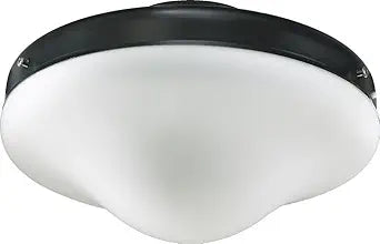 Quorum-One Light Matte Black Satin Opal Glass Fan Light Kit-1377-859