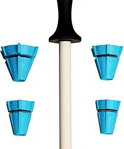 HXT Ceramic Thick Sharpening Rod and Angle Guides, 11-Inch Shatter Resistant, White 1500 Grit