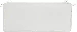 Magpie Fabrics Patio Bench/Swing Cushion Slip Cover 48 x 18 x 3 Inch, Water Resistant UV Protection Outdoor Furniture Loveseat Replacement Cushion Cover with Zipper (Recycled Cream White)