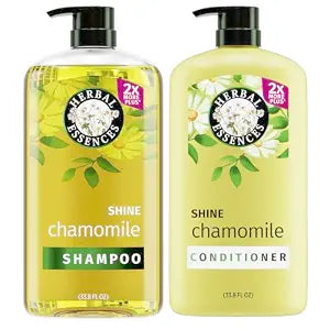 Herbal Essences Shine Collection Chamomile Shampoo and Conditioner Set, 67.6 fl oz, Shines and Smooths Hair, Mineral Oil Free