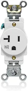 Single Receptacle Outlet, Weather-Resistant, 15 Amp, 125 Volt, Heavy-Duty Industrial Specification Grade, Back or Side Wire, Self-Grounding
