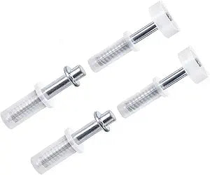 4 Pcs Bi-Fold Door Top Roller Guide Wheel and Top Pivot, Spring Loaded Bifold Closet Door Hardware Kit for Folding Pocket Doors Barn Doors & Sliding Cabinet Repair Replacement