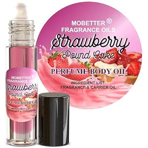 MOBETTER FRAGRANCE OILS Strawberry Pound Cake Perfume body oil fragrance, Floral Fruity Gourmand fragrance for women, Travel Size