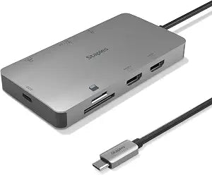 Staples TECH 8-Port Hub, Gray, Multi-Port Expansion for Office Setup