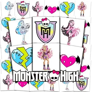 Monster High Tattoos Party Favors Bundle - 72 Pc Individual Tattoos