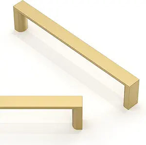 10 Pack Brushed Gold Cabinet Pulls 5 Inch(128mm) Kitchen Cabinet Handles Solid Zinc Alloy Cabinet Hardware Drawer Pulls