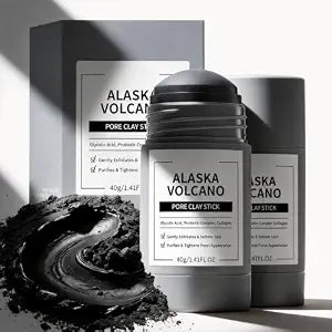 2PCS Alaska Volcano Pore Clay Stick, Blackhead Remover & Pore Minimizer