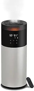 Large Room Humidifier 16L/4.2Gal - Whole House Ultrasonic Cool Mist for Home 1500 sq.ft, Bedroom Use with Extension Tube & Night Light