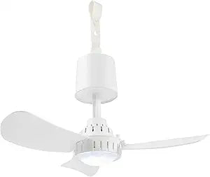 Treva Rechargeable 15 in Canopy Fan Easy to Assemble Portable Ceiling Fan For Your Outdoor Canopy Tent and Gazebo, Remote Control, 2 Speed Setting with LED Lighting No Tools Required