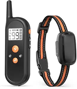 [2025 Version] Dog Shock Collar with Remote Control & Safe Boosted Shock, Dog Training Collar with Beep,Vibration,Shock&Boosted Shock, Rechargeable, Small Medium Large (Orange, for 1 Dog)