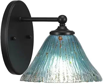 Toltec Lighting Capri 1 Light Wall Sconce in Matte Black (5911-MB-458)