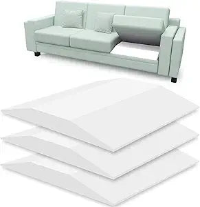Sofa Couch Cushion Support for Sagging Sofas Cushions Repair Trapezoidal Furniture seat High Rebound, Firm Couch Support Under Cushion Sag Repair, White Set of 3