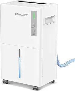 1500 Sq.ft Dehumidifier for Basement, Trazico 21 Pint Quiet Dehumidifiers for Home with Drain Hose, Smart Humidity Control, 3 Modes, 24H Timer, Auto Defrost, for Large Room, Bedroom, and Bathroom