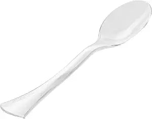 Restaurantware Clear Plastic Serving Spoon, 9.8 In, 10 Pack