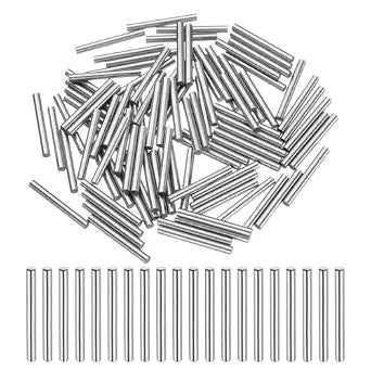 uxcell 100 Pcs 3mm x 30mm Dowel Pins Bearing Steel Cylindrical Dowel Pins Shelf Support Peg Pin Rod Fasten Elements Metal Shelf Pegs +/-0.02mm Diameter Tolerance, Silver Tone