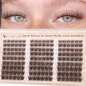 EYDEVRO Brown Lash Clusters 8-14mm Short Natural Eyelash Clusters