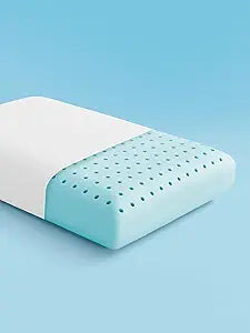 SLEEP ZONE Cooling Memory Foam Firm Pillow Queen, Breathable, Odorless, Cool Surface with High Support for Back and Side Sleepers, Home Hotel Hospital Essentials, 2 Pack White