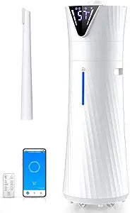 17L Humidifiers for Bedroom Large Room Γ Ultra Quiet (35dB), 56H Runtime, Smart App & Remote, Auto Humidistat, Top Fill Cool Mist Humidifier, Aroma Diffuser, Auto Shut-Off Γ Whole House