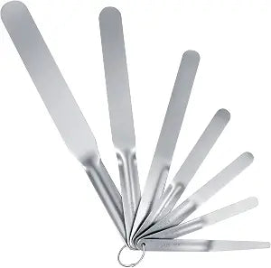 7-Piece Stainless Steel Caulking Tool Kit, Multi-Purpose Caulking Spatula Set, 958-g01 Streamline Caulk Spatula Tools, Professional Caulk Knife Set, Tip Widths from 3/8'' to 1-1/2'' with Hang Holes
