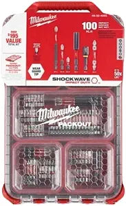 MilwaukeeTool 48-32-4082 Impact-Duty Alloy Steel Driver Bit Set with PACKOUT Case (100-Piece)