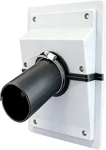 HVAC Wall Penetration and Line-Set Cover Kit, Separable AC Line Setting Wall Cover Plate Kit with Soft Gasket, Cover for Indoor and Outdoor Air Conditioner Systems (White, 2-3/8 in)