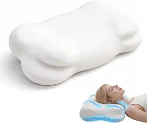 New 2.0 Cloud Pillow, Ergonomic Memory Foam Pillow, Adjustable Cervical Neck Support Pillow with Breathable Pillowcase for Side Back Stomach Sleepers