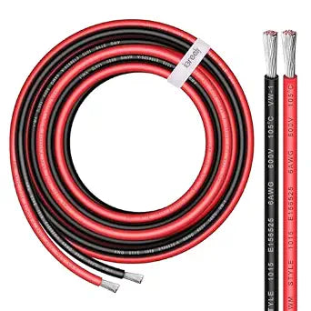 iGreely 6 Gauge Wire, 6 AWG Tinned Copper Electrical Wire Cable, 10Ft