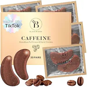 Under Eye Patches with Caffeine for Puffiness and Dark Circles, 30 Pairs