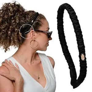 Curlfriend Collective Onyx Comfort Curve Silk Headband for Women