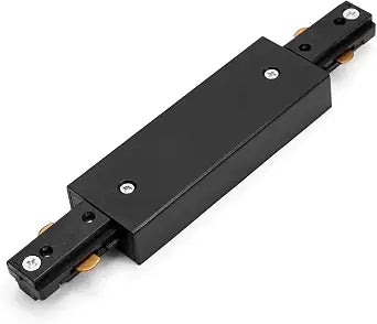 H Track Power Feedable I Connector - iCreating Black H Track Lighting Rails Straight Connectors, 3 Wire Track Lighting Fixtures Accessories for Single Circuit H Type LED Track Lighting Heads System