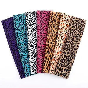 7 Pack of Cheetah Print Headband, Pink Cheetah Headband，Bohemian Style Hair Accessory for Women, Stretchy Fabric Headwrap for Yoga and Fitness,Headbands for Daily Wear