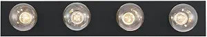 Westinghouse 6117600 Traditional Four-Light Indoor Vanity Light Fixture, Matte Black