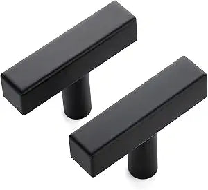 Ravinte 10 Pack Black T Bar Square Cabinet Knobs 2in Cabinet Pulls