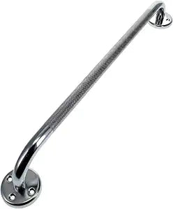 BodyMed 24-inch Chrome Plated Steel Grab Bar - Anti-Slip, Safety Aid Support for Bathrooms, Showers, Bathtubs and Toilets - Perfect for Adults and Seniors