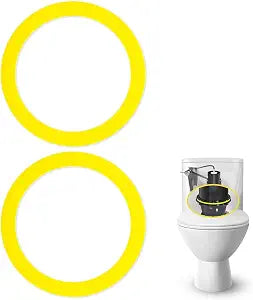 IMPRESA Canister Flush Valve Seal - 2-Pack, Yellow - Flush Canister Seal Replacement Toilet Ring & Gasket Ring - Compatible with Kohler Models K-GP1059291 & 2475620