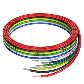 20awg Silicone Electrical Wire Cable 6 Colors 10ft Each