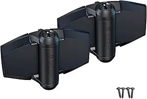 D&D Technologies TCA3S3BTS TruClose Regular Duty Self Closing Gate Hinge, for Wood and Vinyl Gates up to 66 Pounds, No Alignment Legs, for Square Gate Frame and Post, Black, 2 Count